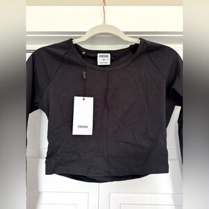 Gymshark x WHITNEY SIMMONS black long sleeve crop top